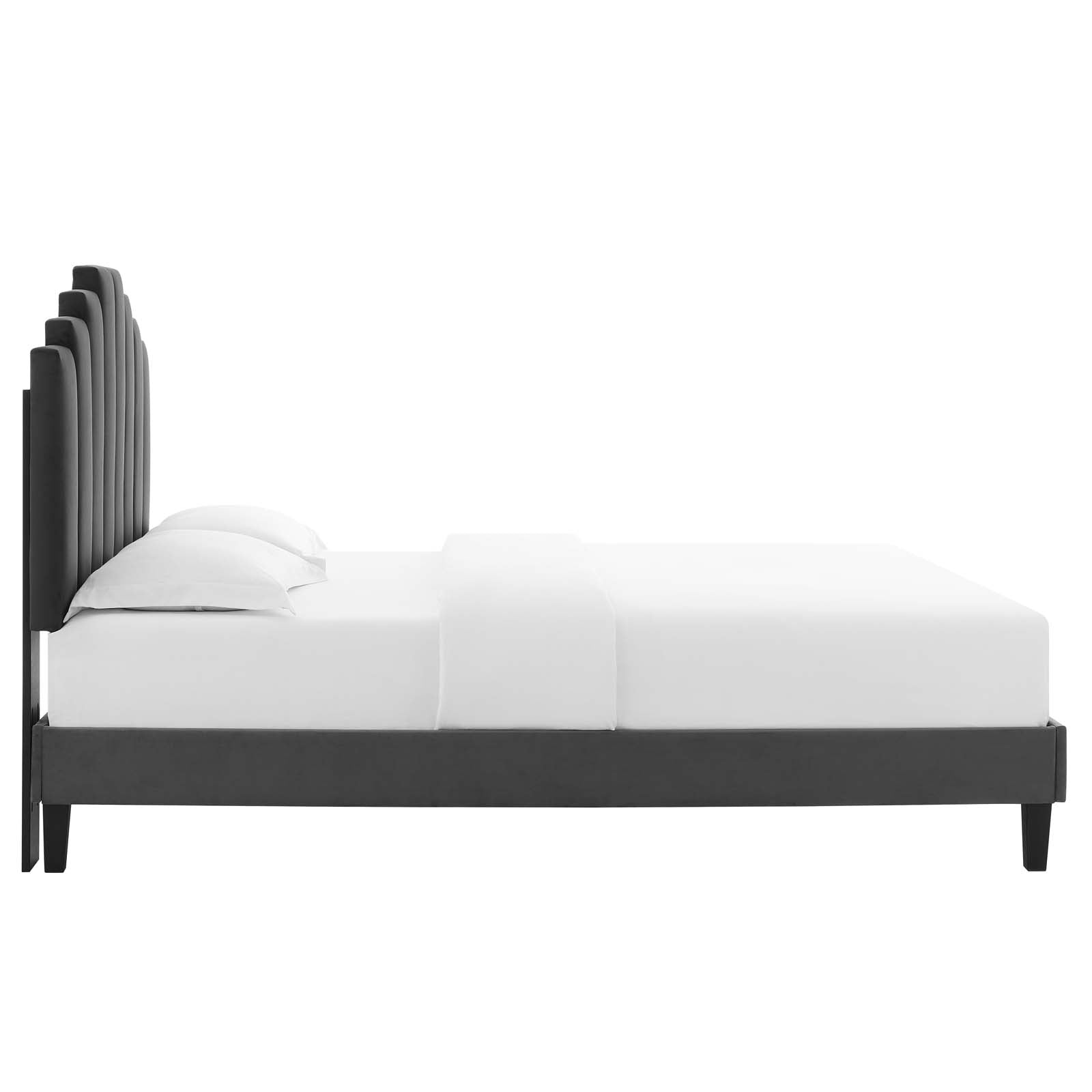 Modway Elise Queen Performance Velvet Platform Bed - MOD-6692 | Beds | Modishstore - 4