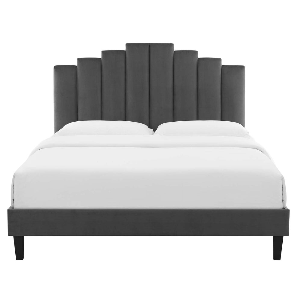 Modway Elise Queen Performance Velvet Platform Bed - MOD-6692 | Beds | Modishstore - 5