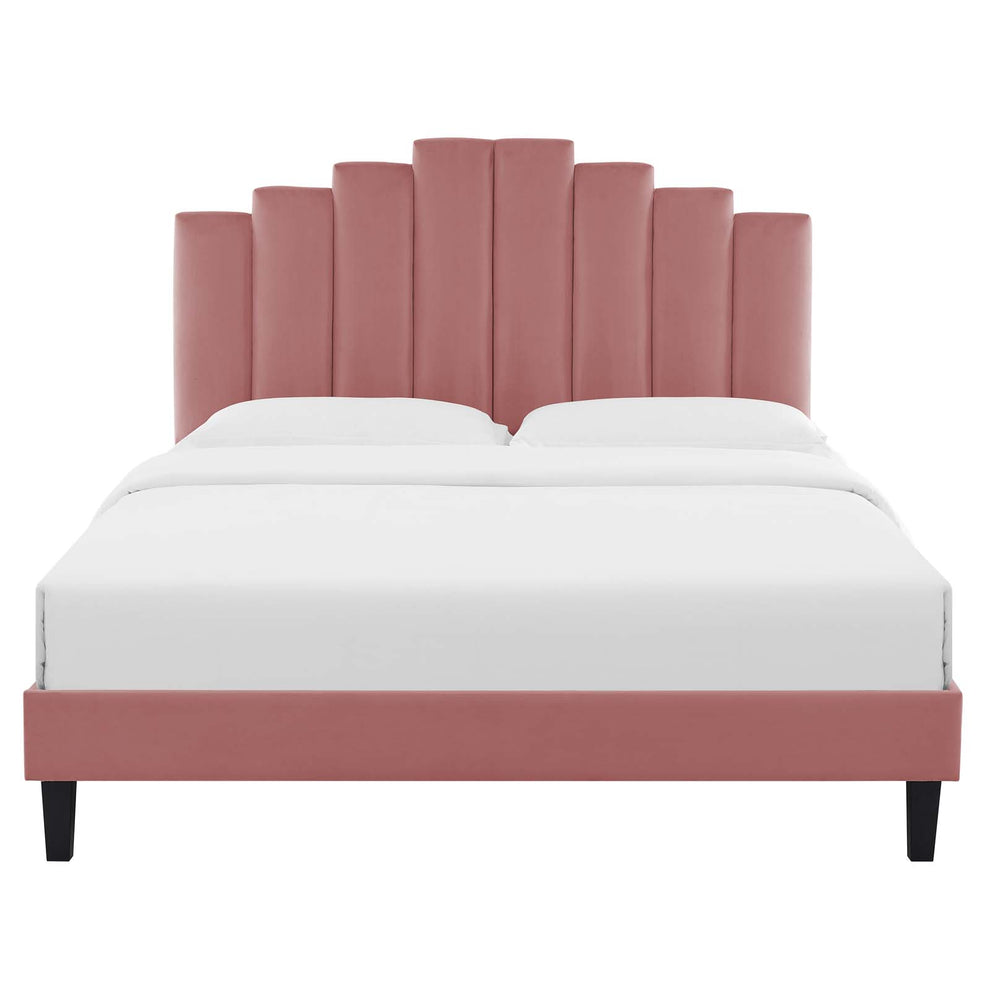 Modway Elise Queen Performance Velvet Platform Bed - MOD-6692 | Beds | Modishstore - 12