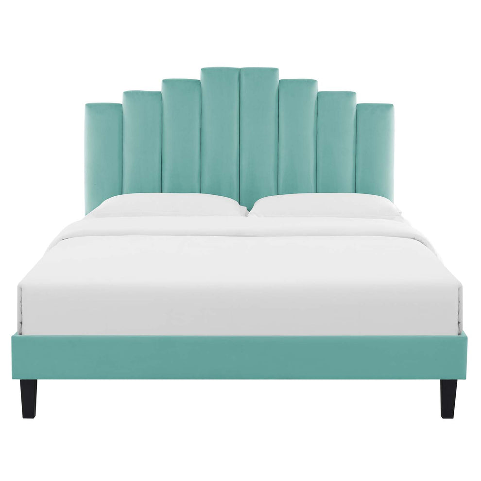 Modway Elise Queen Performance Velvet Platform Bed - MOD-6692 | Beds | Modishstore - 26