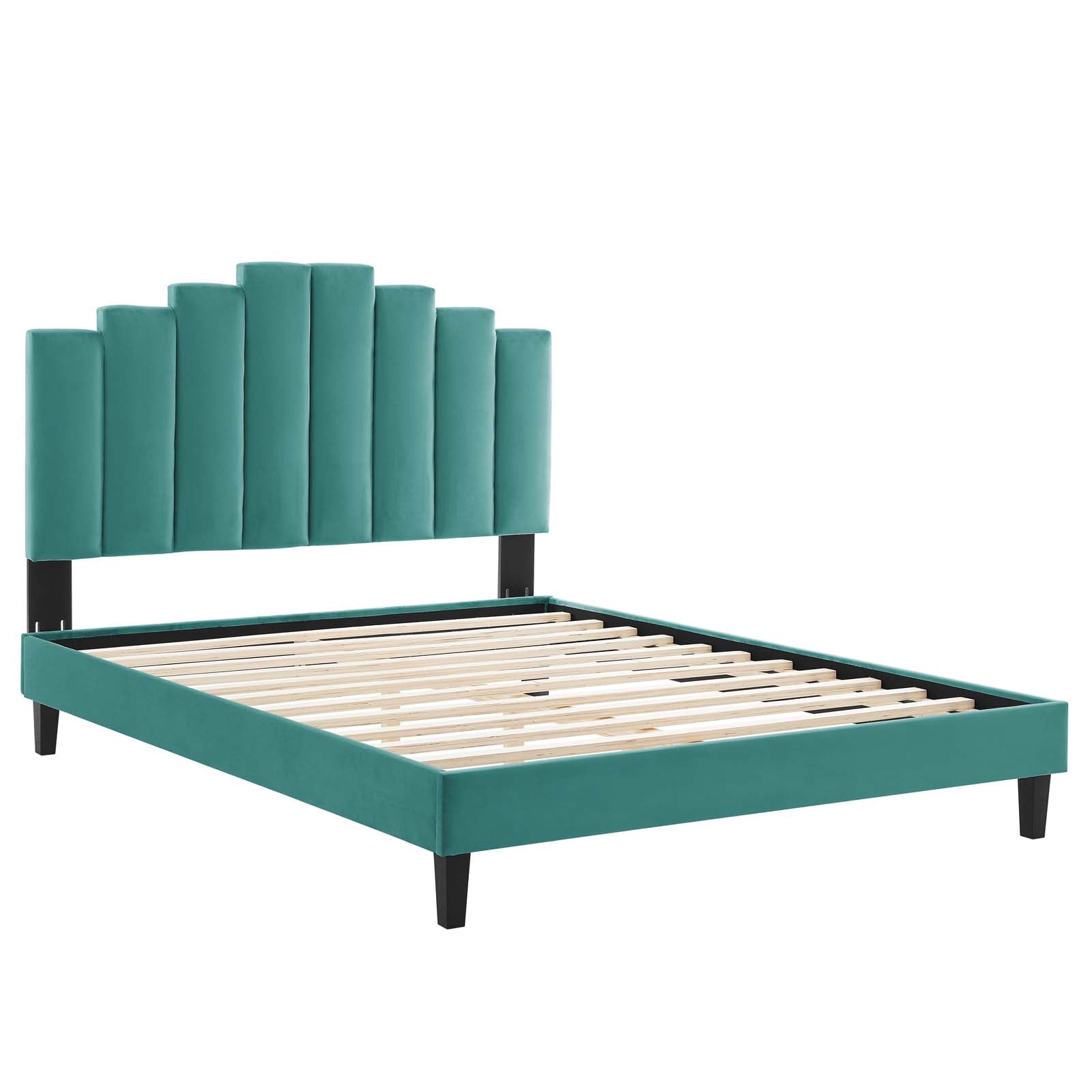 Modway Elise Queen Performance Velvet Platform Bed - MOD-6692 | Beds | Modishstore - 45
