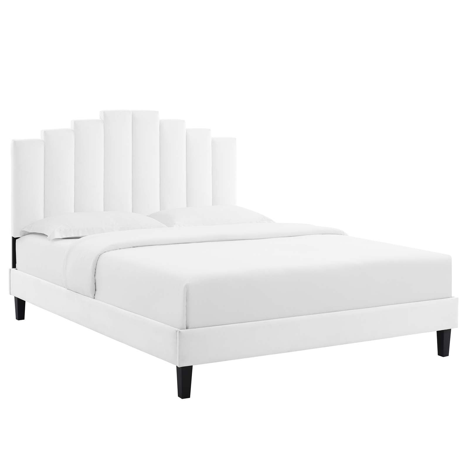 Modway Elise Queen Performance Velvet Platform Bed - MOD-6692 | Beds | Modishstore - 51