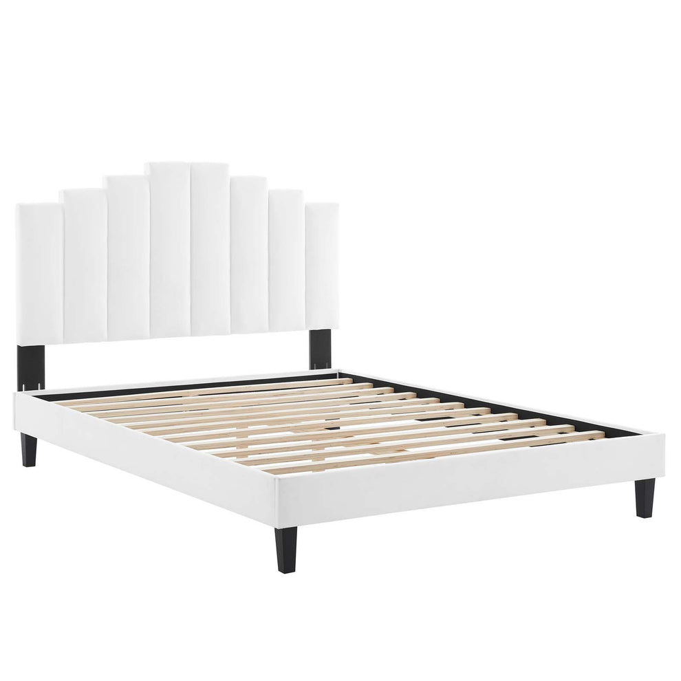 Modway Elise Queen Performance Velvet Platform Bed - MOD-6692 | Beds | Modishstore - 52