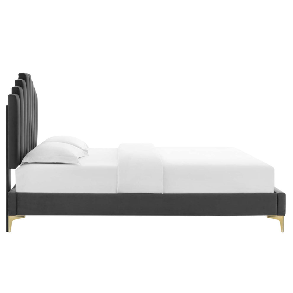 Modway Elise Queen Performance Velvet Platform Bed - MOD-6693 | Beds | Modishstore - 4