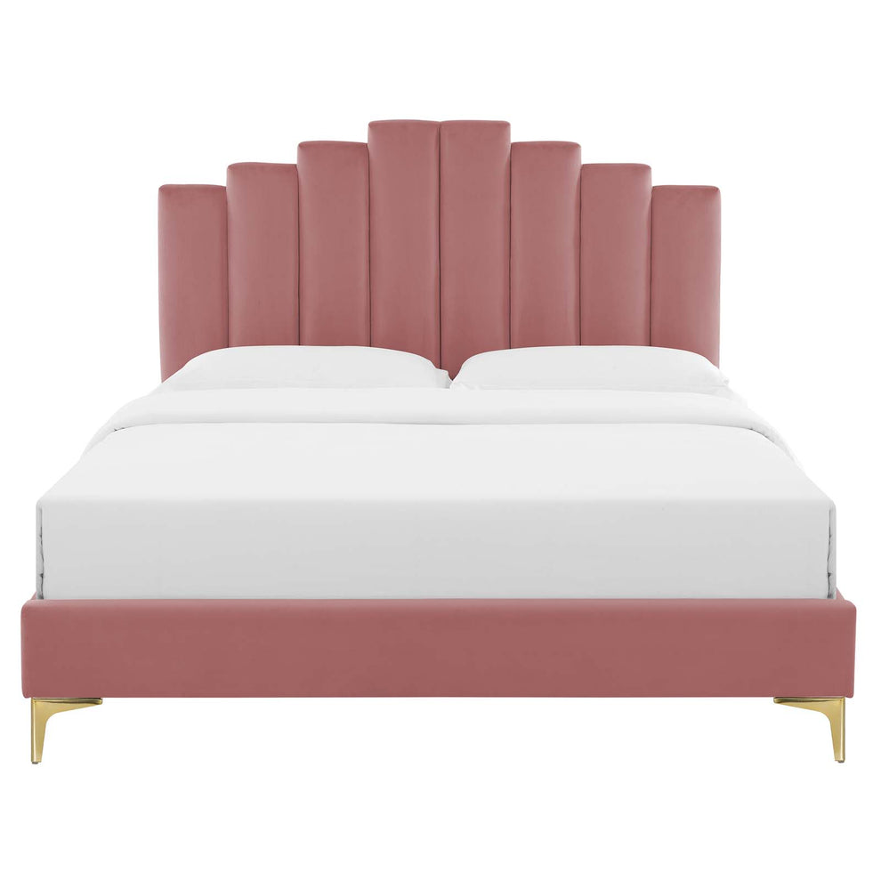 Modway Elise Queen Performance Velvet Platform Bed - MOD-6693 | Beds | Modishstore - 12