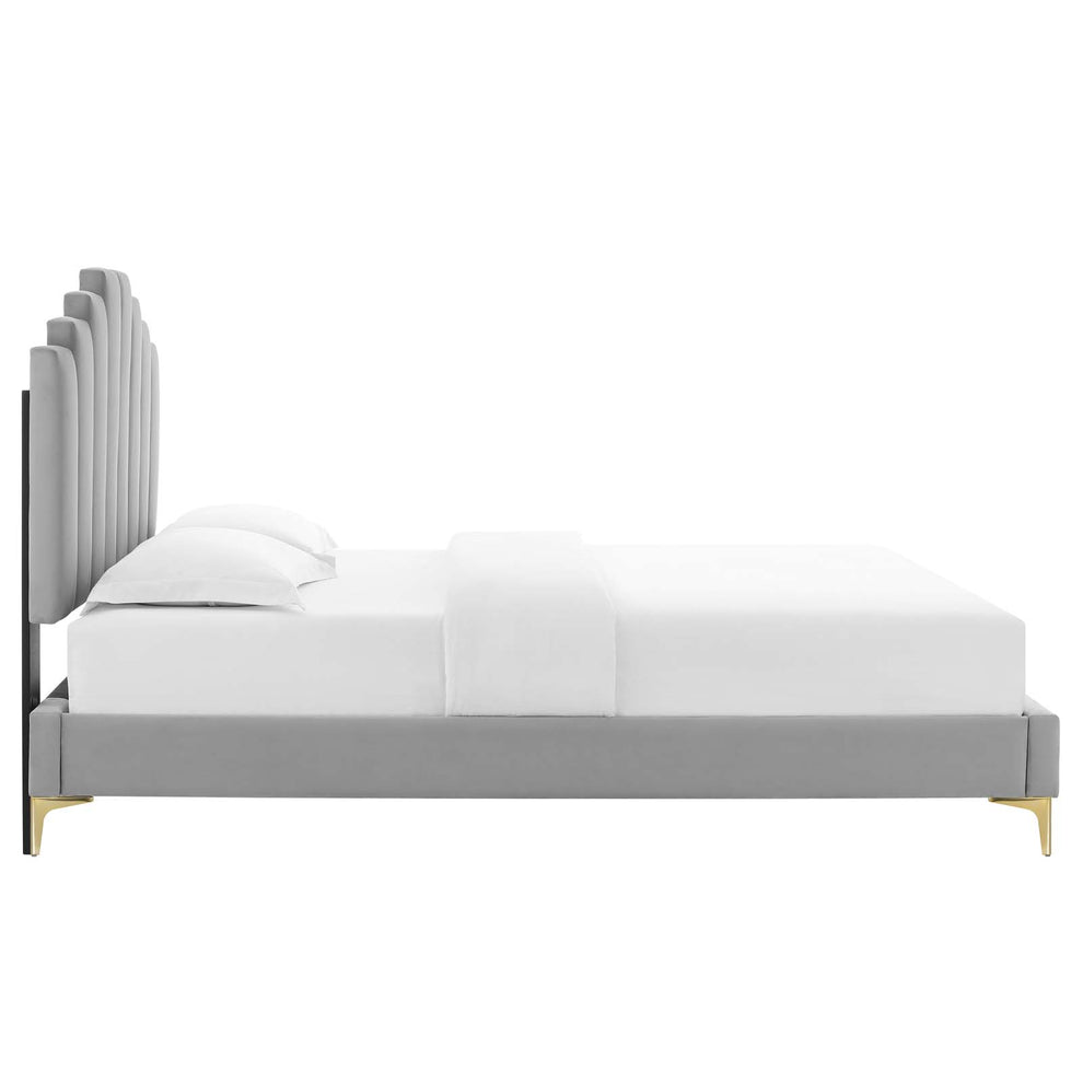 Modway Elise Queen Performance Velvet Platform Bed - MOD-6693 | Beds | Modishstore - 18