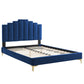 Modway Elise Queen Performance Velvet Platform Bed | Beds | Modishstore-31