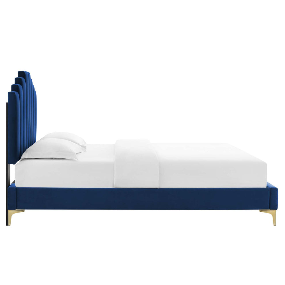 Modway Elise Queen Performance Velvet Platform Bed - MOD-6693 | Beds | Modishstore - 32