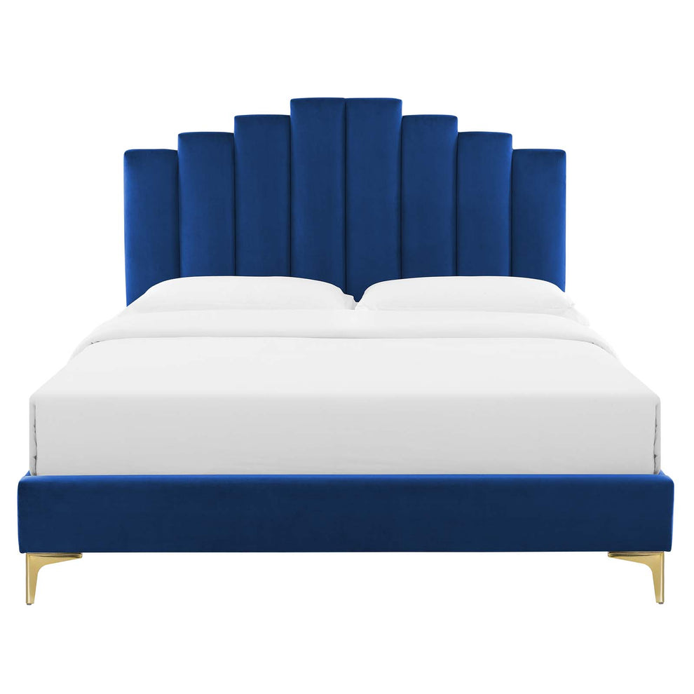 Modway Elise Queen Performance Velvet Platform Bed - MOD-6693 | Beds | Modishstore - 33