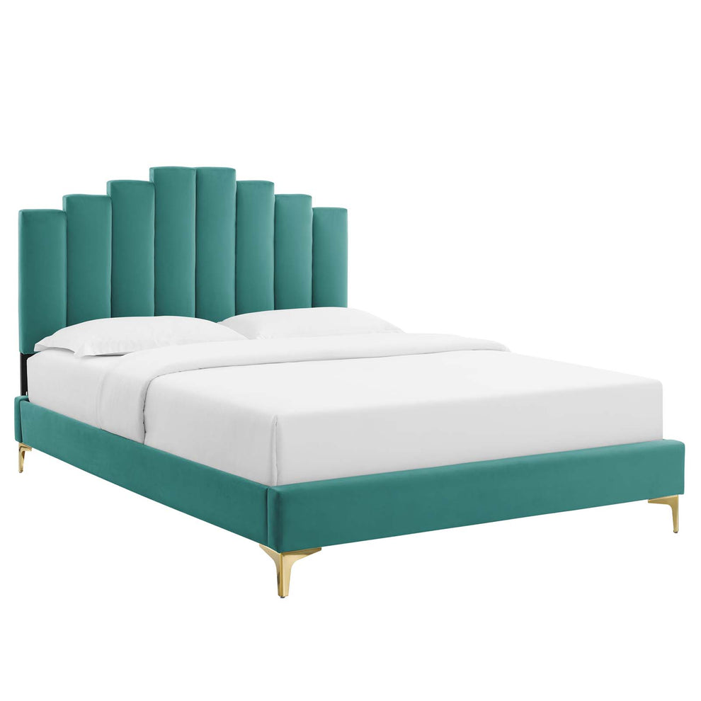 Modway Elise Queen Performance Velvet Platform Bed - MOD-6693 | Beds | Modishstore - 44