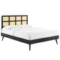 Sidney Cane and Wood King Platform Bed With Splayed Legs By Modway - MOD-6694 | Beds | Modishstore - 2