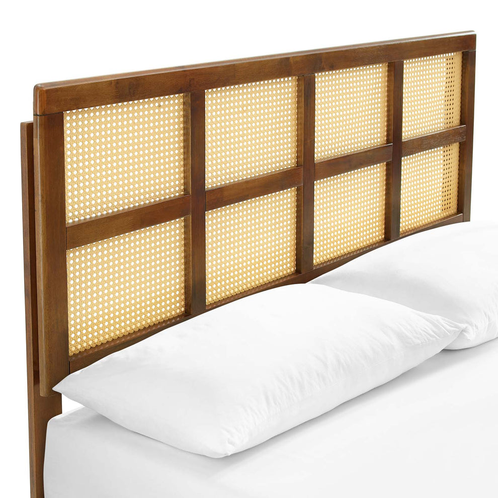 Sidney Cane and Wood King Platform Bed With Splayed Legs By Modway - MOD-6694 | Beds | Modishstore - 10