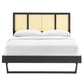 Kelsea Cane and Wood Full Platform Bed With Angular Legs By Modway - MOD-6695 | Beds | Modishstore - 5