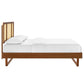 Kelsea Cane and Wood Full Platform Bed With Angular Legs By Modway - MOD-6695 | Beds | Modishstore - 9