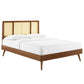 Kelsea Cane and Wood Full Platform Bed With Splayed Legs By Modway - MOD-6696 | Beds | Modishstore - 12