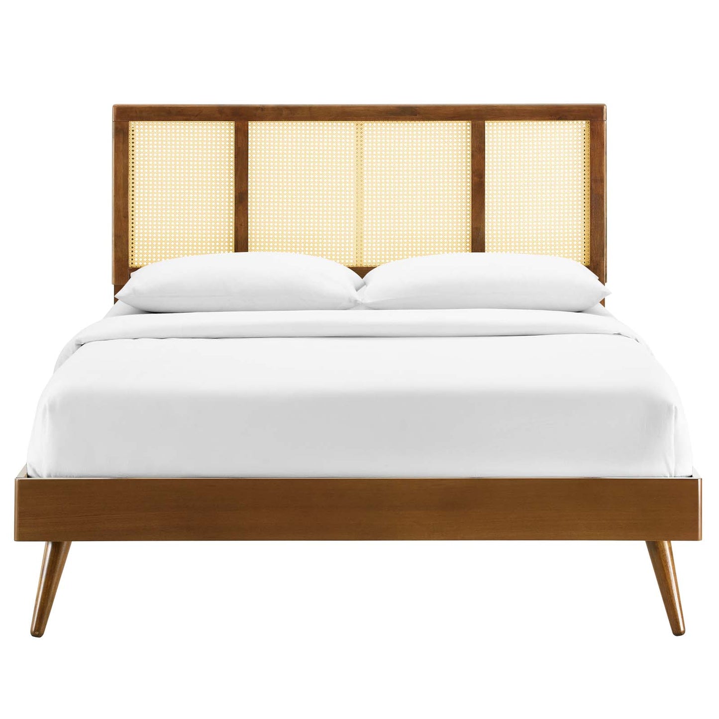 Kelsea Cane and Wood Full Platform Bed With Splayed Legs By Modway | Beds | Modishstore-15
