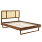 Kelsea Cane and Wood King Platform Bed With Angular Legs By Modway - MOD-6697 | Beds | Modishstore - 2