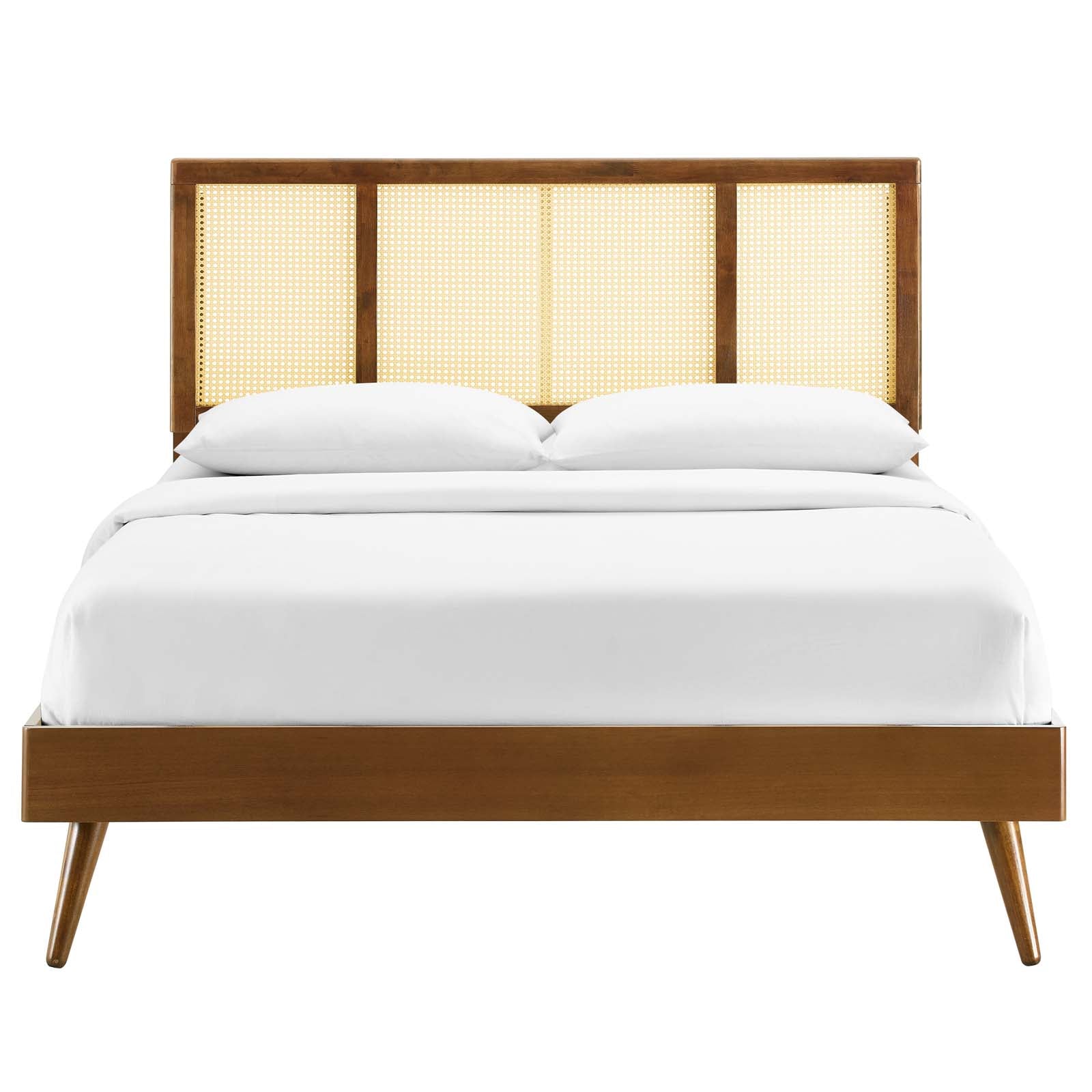 Kelsea Cane and Wood King Platform Bed With Splayed Legs By Modway - MOD-6698 | Beds | Modishstore - 10