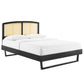 Sierra Cane and Wood Full Platform Bed With Angular Legs By Modway - MOD-6699 | Beds | Modishstore - 2