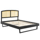 Sierra Cane and Wood Full Platform Bed With Angular Legs By Modway | Beds | Modishstore-3