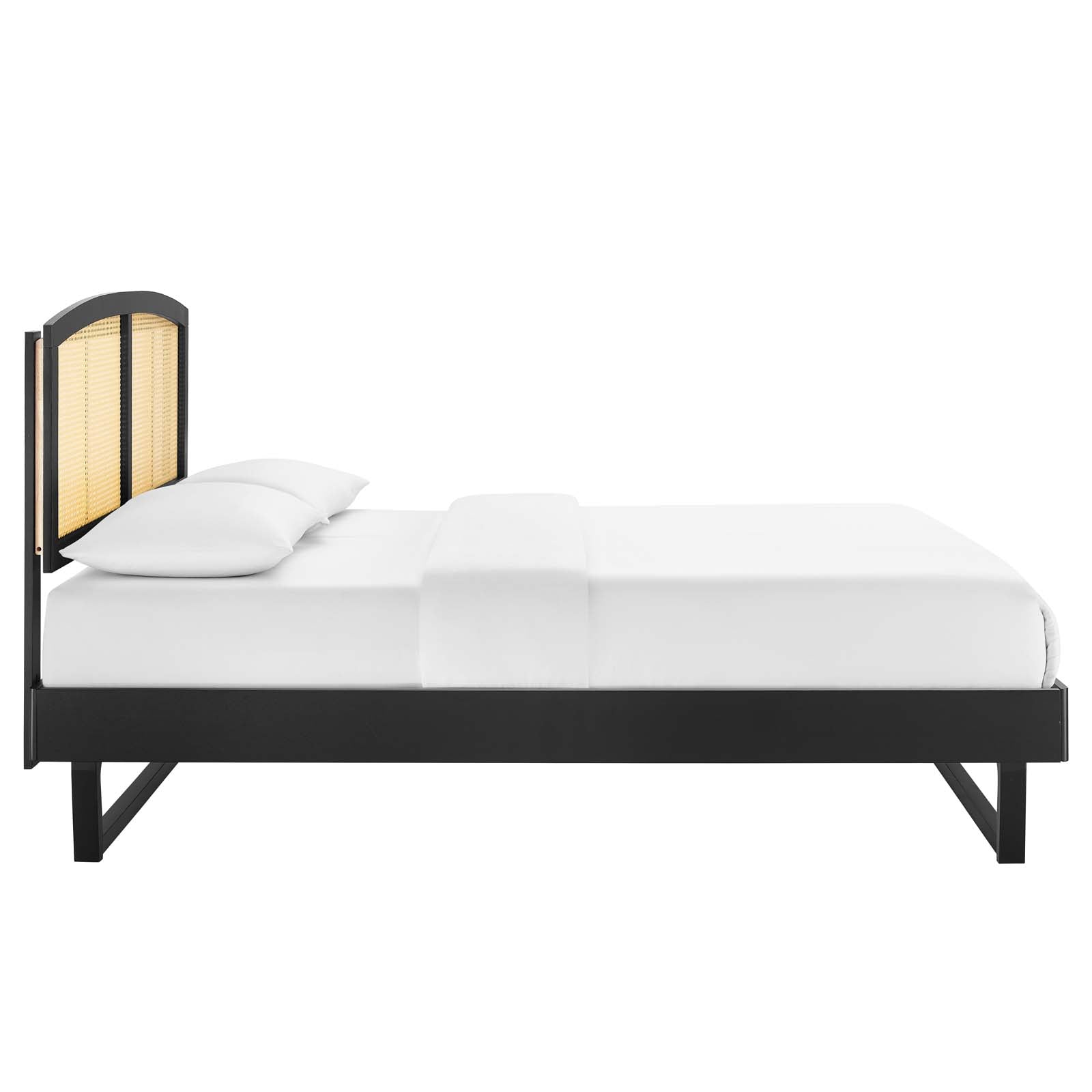Sierra Cane and Wood Full Platform Bed With Angular Legs By Modway | Beds | Modishstore-4
