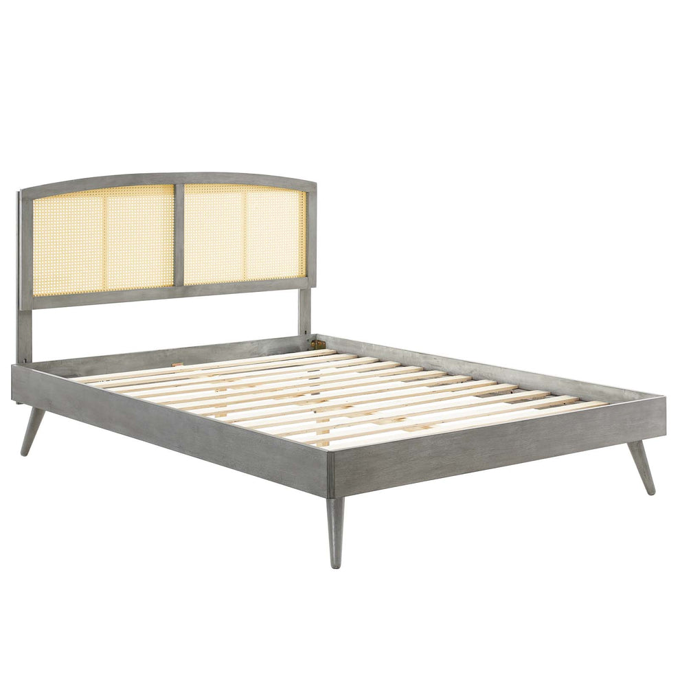 Sierra Cane and Wood Full Platform Bed With Splayed Legs By Modway - MOD-6700 | Beds | Modishstore - 8