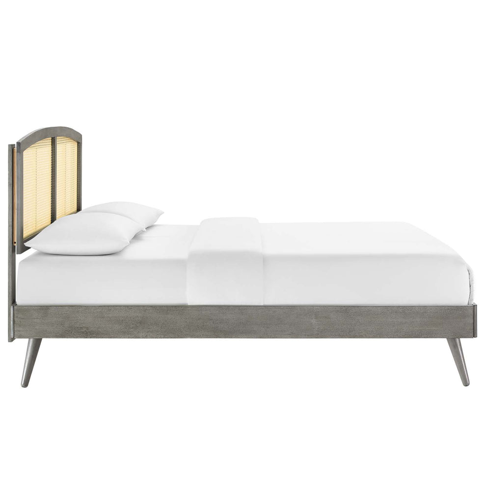 Sierra Cane and Wood Full Platform Bed With Splayed Legs By Modway - MOD-6700 | Beds | Modishstore - 9