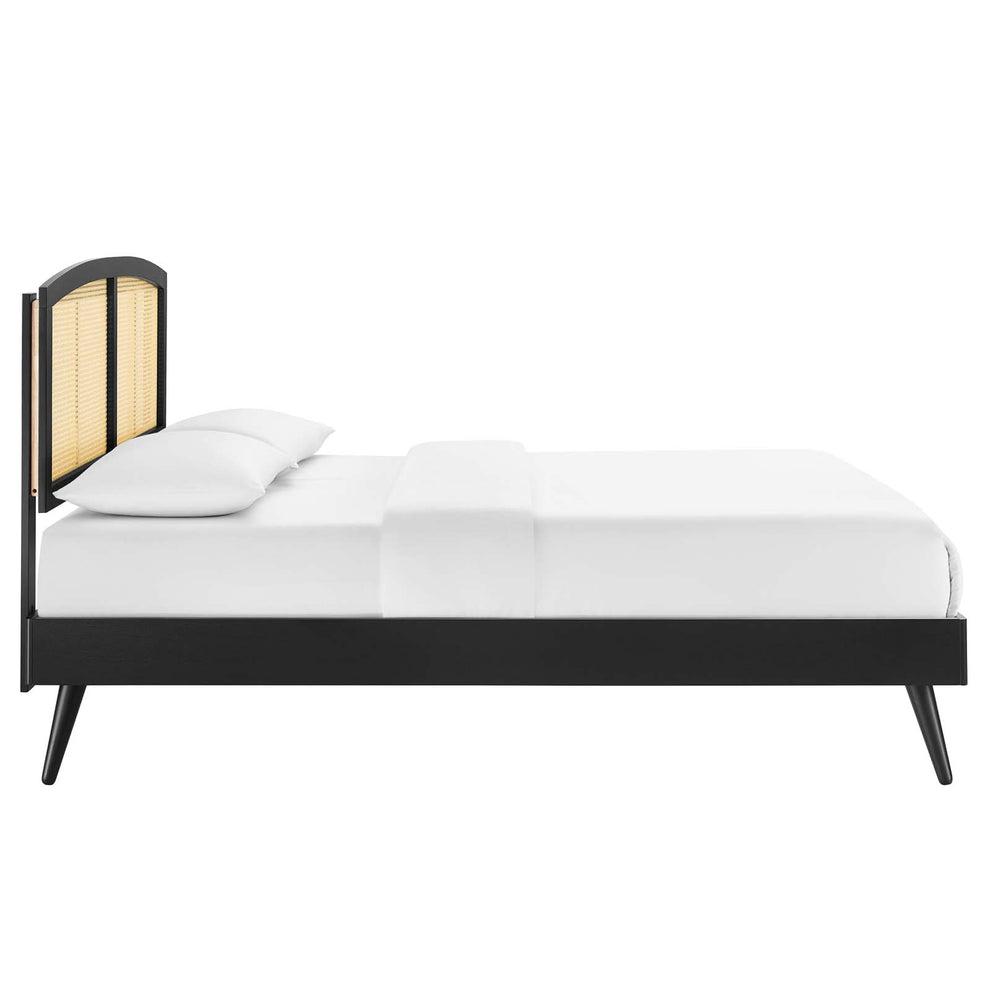 Sierra Cane and Wood King Platform Bed With Splayed Legs By Modway - MOD-6702 | Beds | Modishstore - 4
