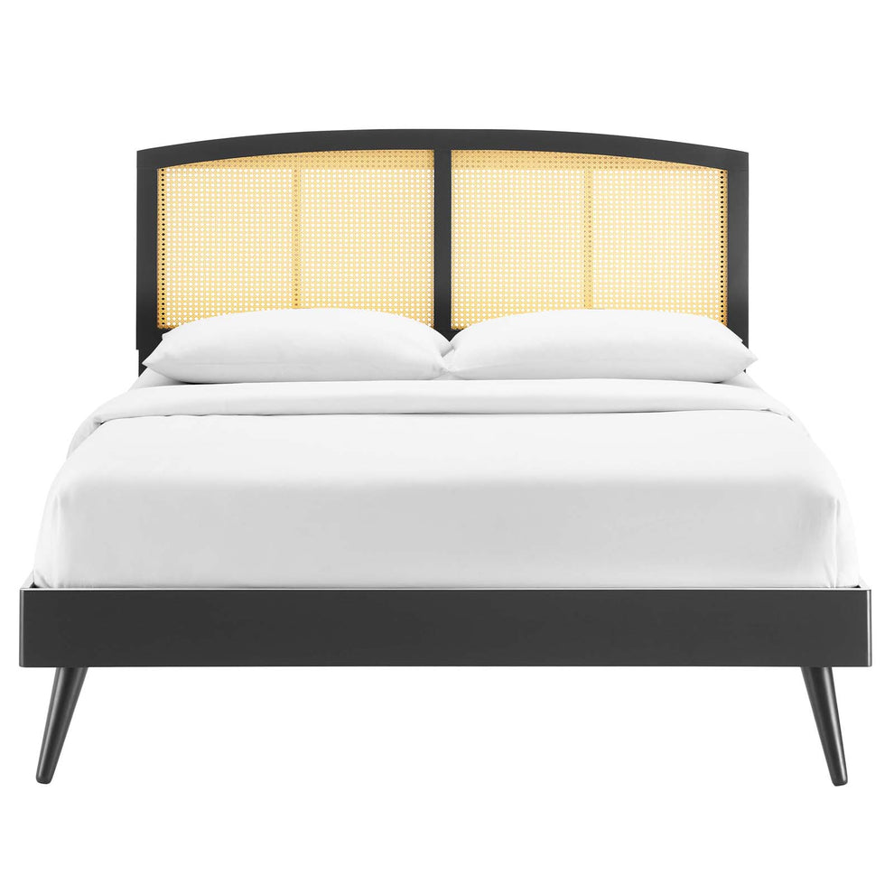 Sierra Cane and Wood King Platform Bed With Splayed Legs By Modway - MOD-6702 | Beds | Modishstore - 5