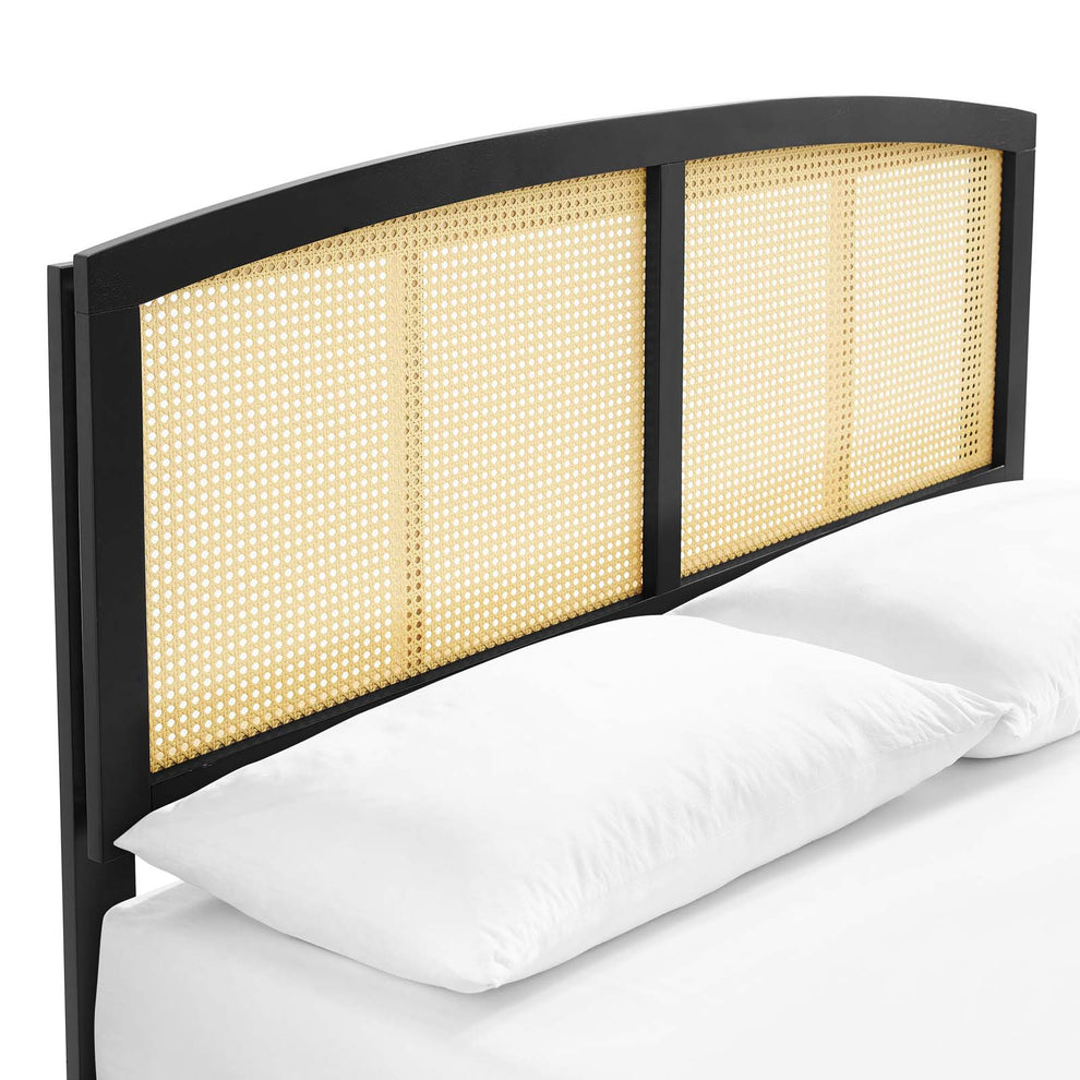Sierra Cane and Wood King Platform Bed With Splayed Legs By Modway - MOD-6702 | Beds | Modishstore - 6