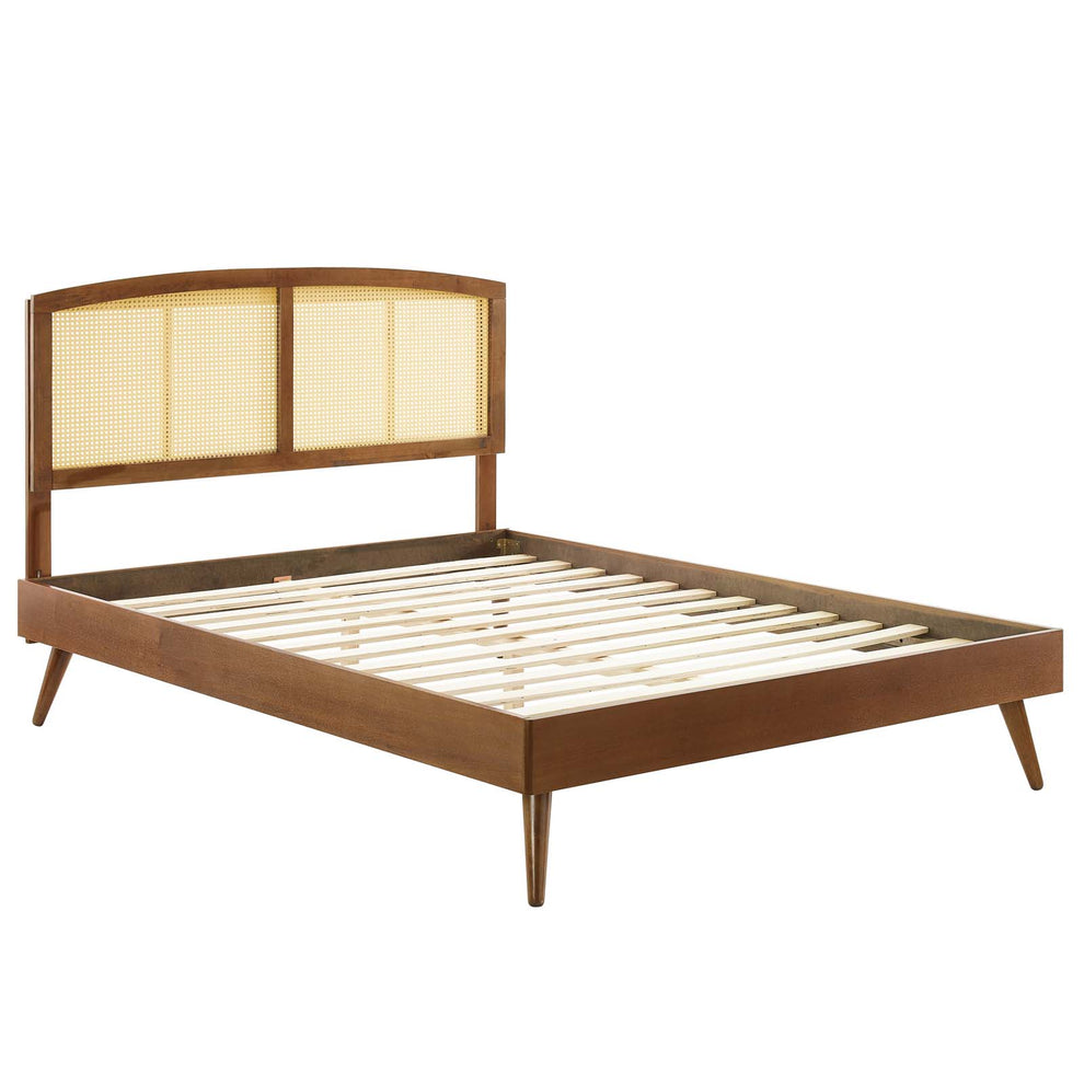 Sierra Cane and Wood King Platform Bed With Splayed Legs By Modway - MOD-6702 | Beds | Modishstore - 8