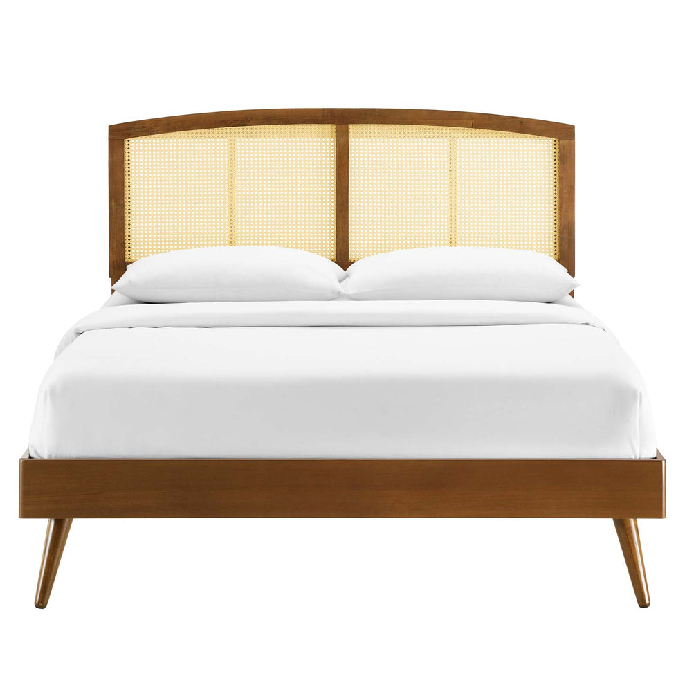 Sierra Cane and Wood King Platform Bed With Splayed Legs By Modway - MOD-6702 | Beds | Modishstore - 10