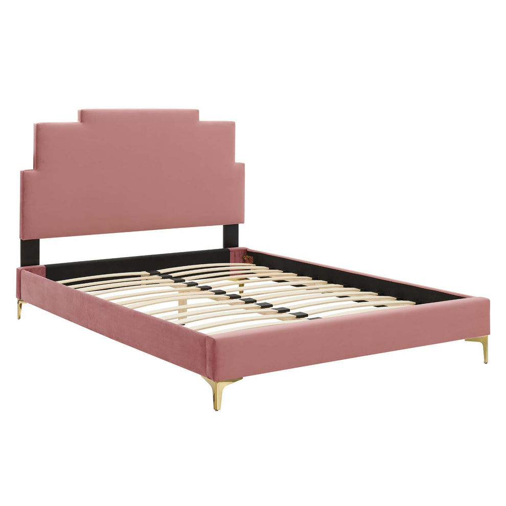 Modway Lindsey Performance Velvet Queen Platform Bed - MOD-6703 | Beds | Modishstore - 10