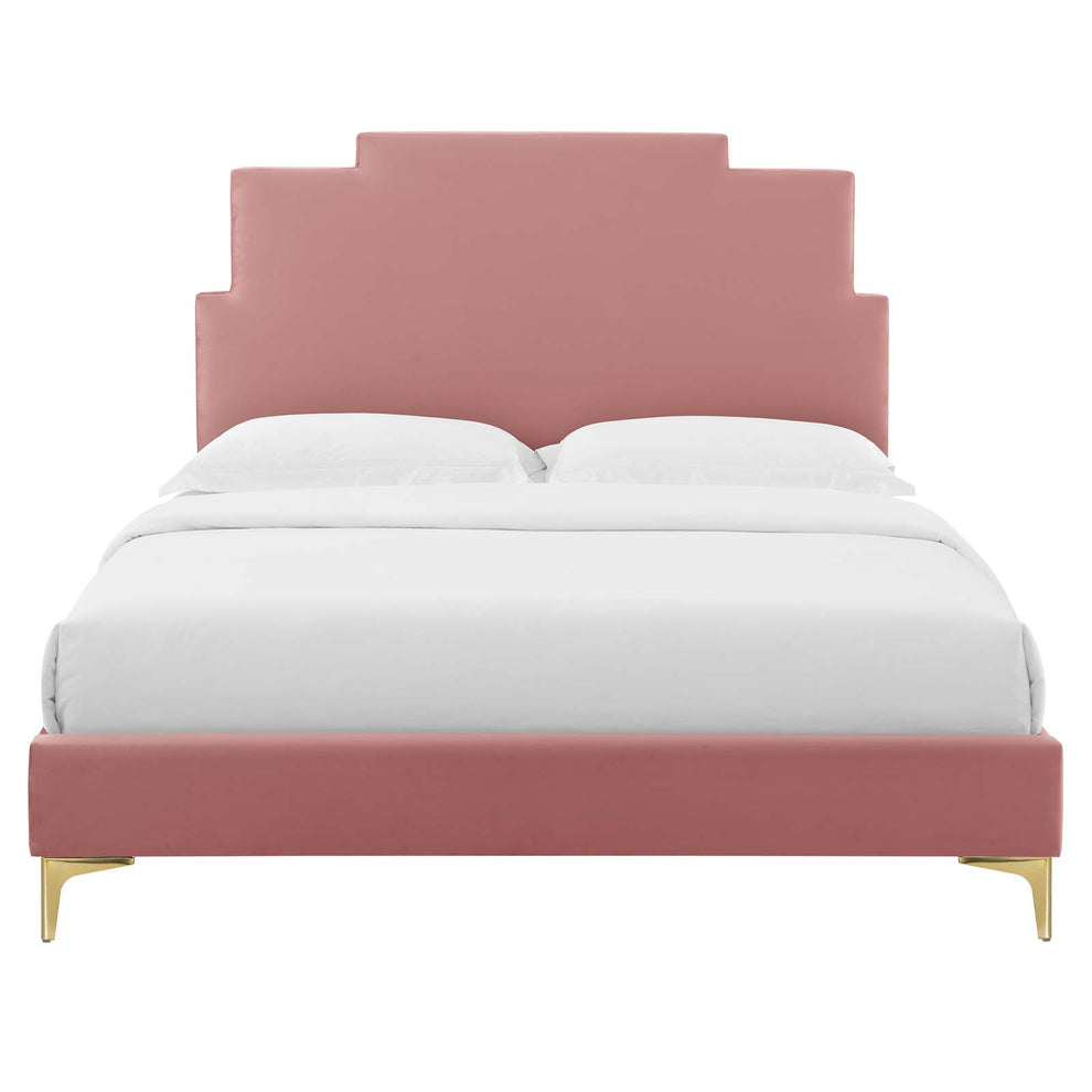 Modway Lindsey Performance Velvet Queen Platform Bed - MOD-6703 | Beds | Modishstore - 14
