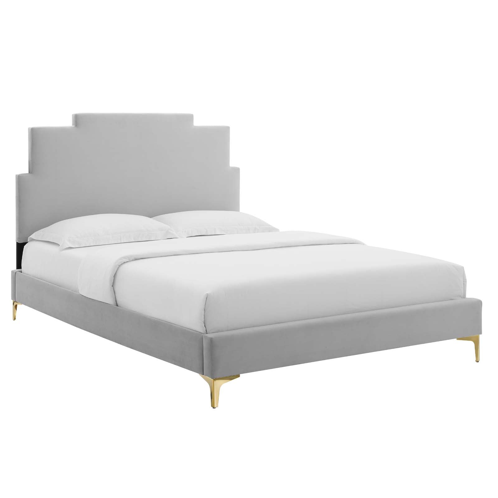 Modway Lindsey Performance Velvet Queen Platform Bed - MOD-6703 | Beds | Modishstore - 16