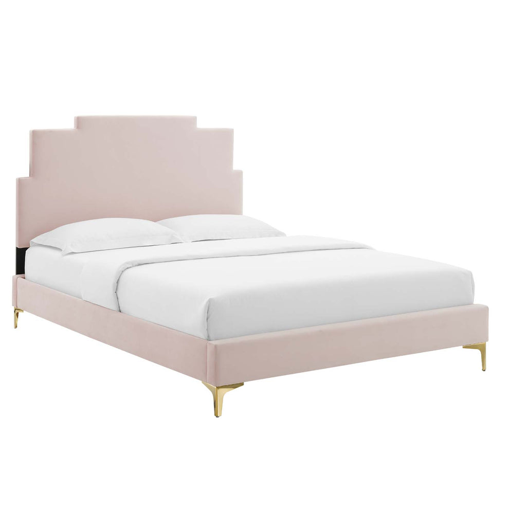 Modway Lindsey Performance Velvet Queen Platform Bed - MOD-6703 | Beds | Modishstore - 37