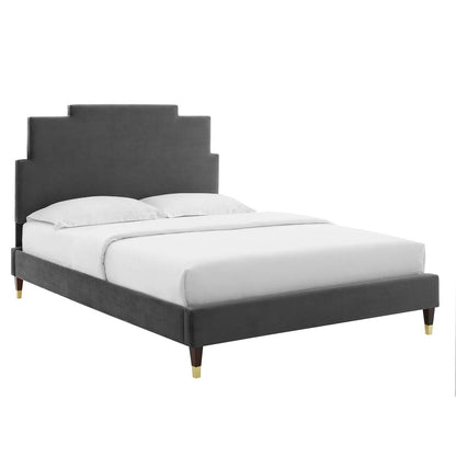 Modway Lindsey Performance Velvet Queen Platform Bed - MOD-6704 | Beds | Modishstore - 2
