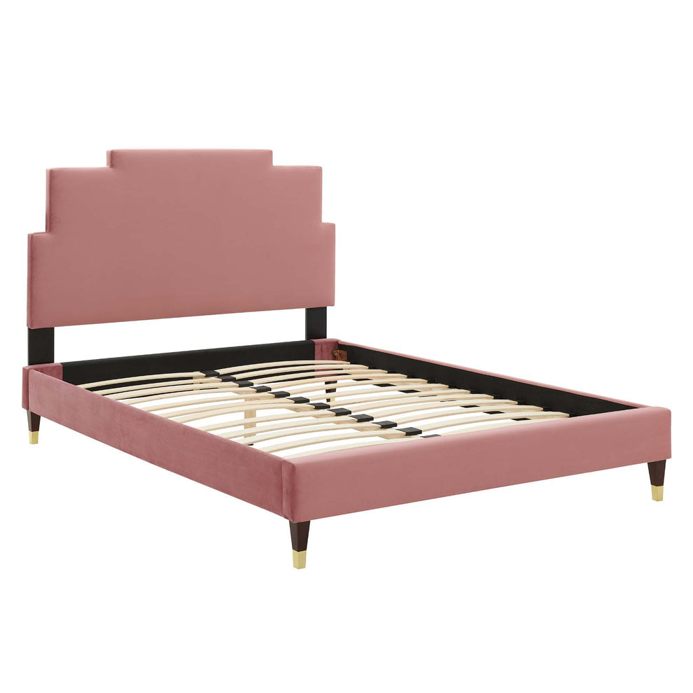 Modway Lindsey Performance Velvet Queen Platform Bed - MOD-6704 | Beds | Modishstore - 10