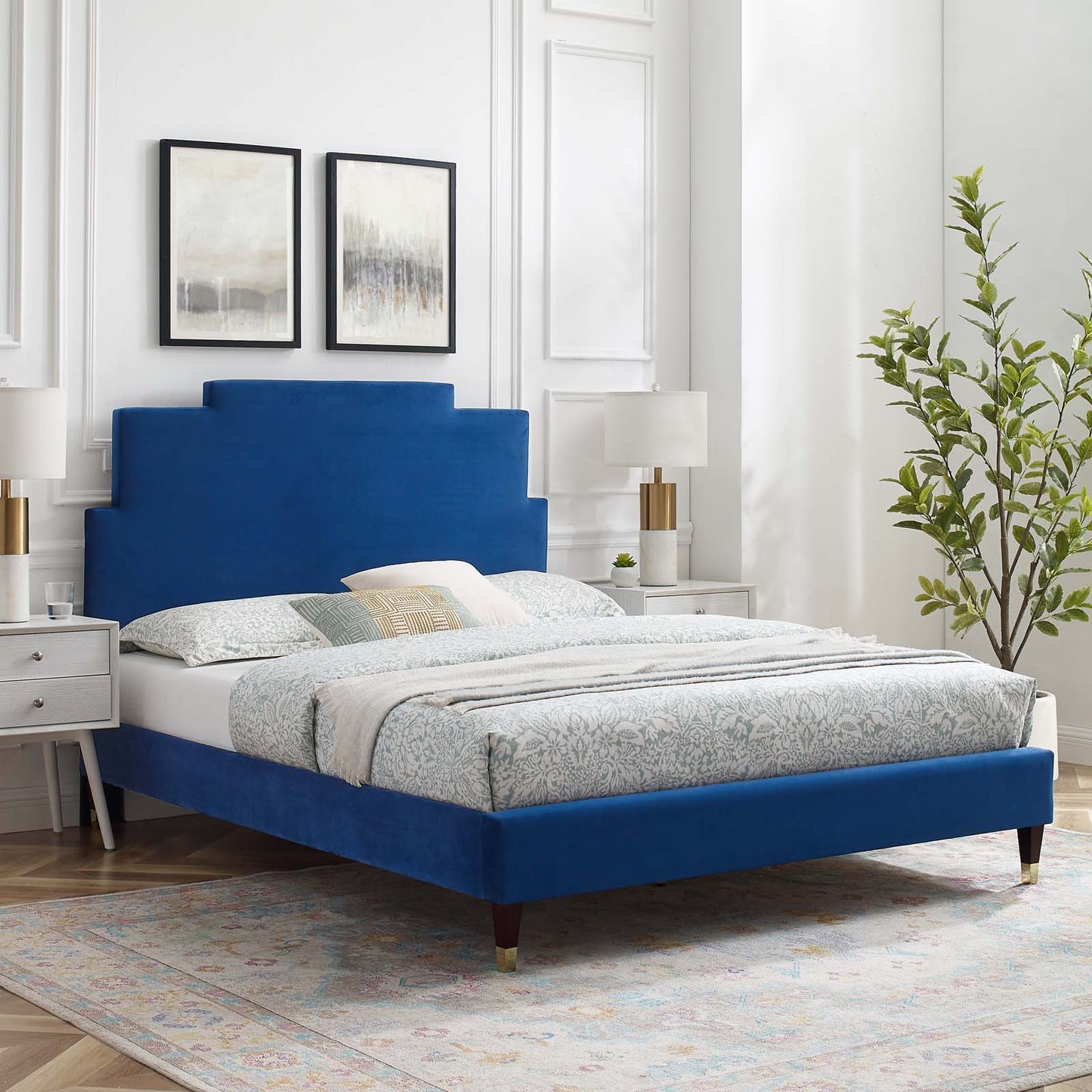 Modway Lindsey Performance Velvet Queen Platform Bed - MOD-6704 | Beds | Modishstore - 58