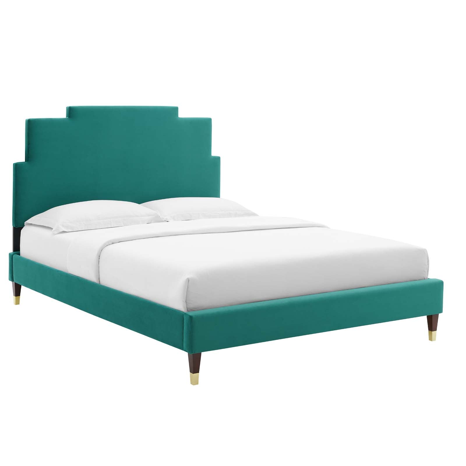 Modway Lindsey Performance Velvet Queen Platform Bed - MOD-6704 | Beds | Modishstore - 44