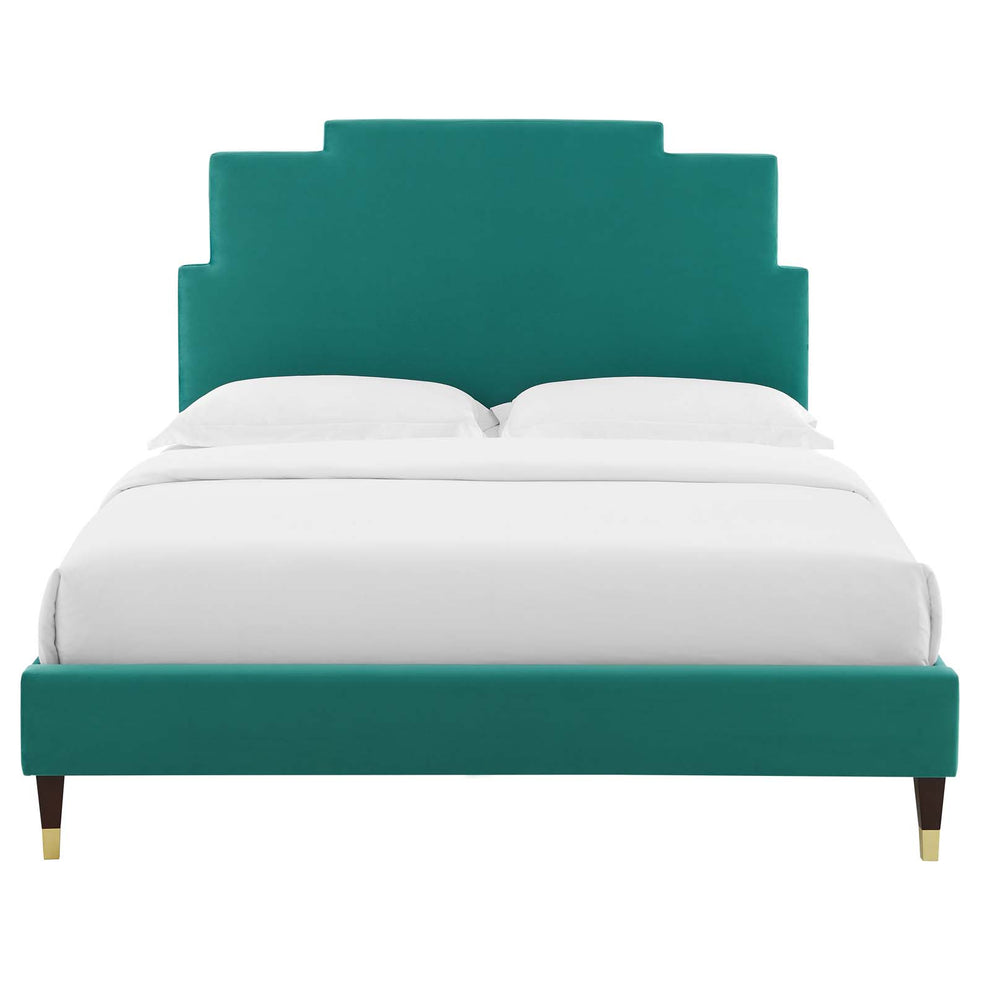 Modway Lindsey Performance Velvet Queen Platform Bed - MOD-6704 | Beds | Modishstore - 49