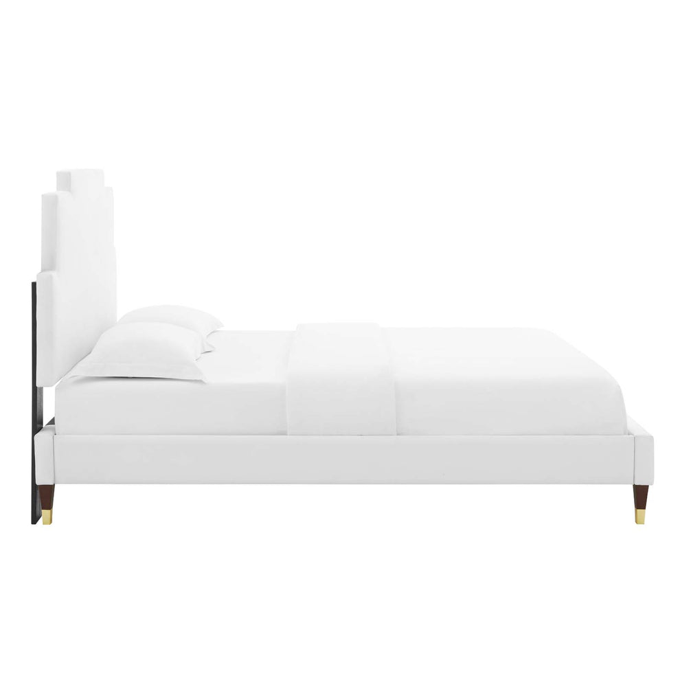 Modway Lindsey Performance Velvet Queen Platform Bed - MOD-6704 | Beds | Modishstore - 55