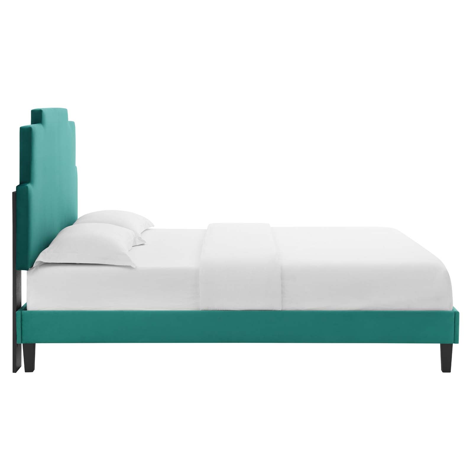 Modway Lindsey Performance Velvet Queen Platform Bed - MOD-6705 | Beds | Modishstore - 48