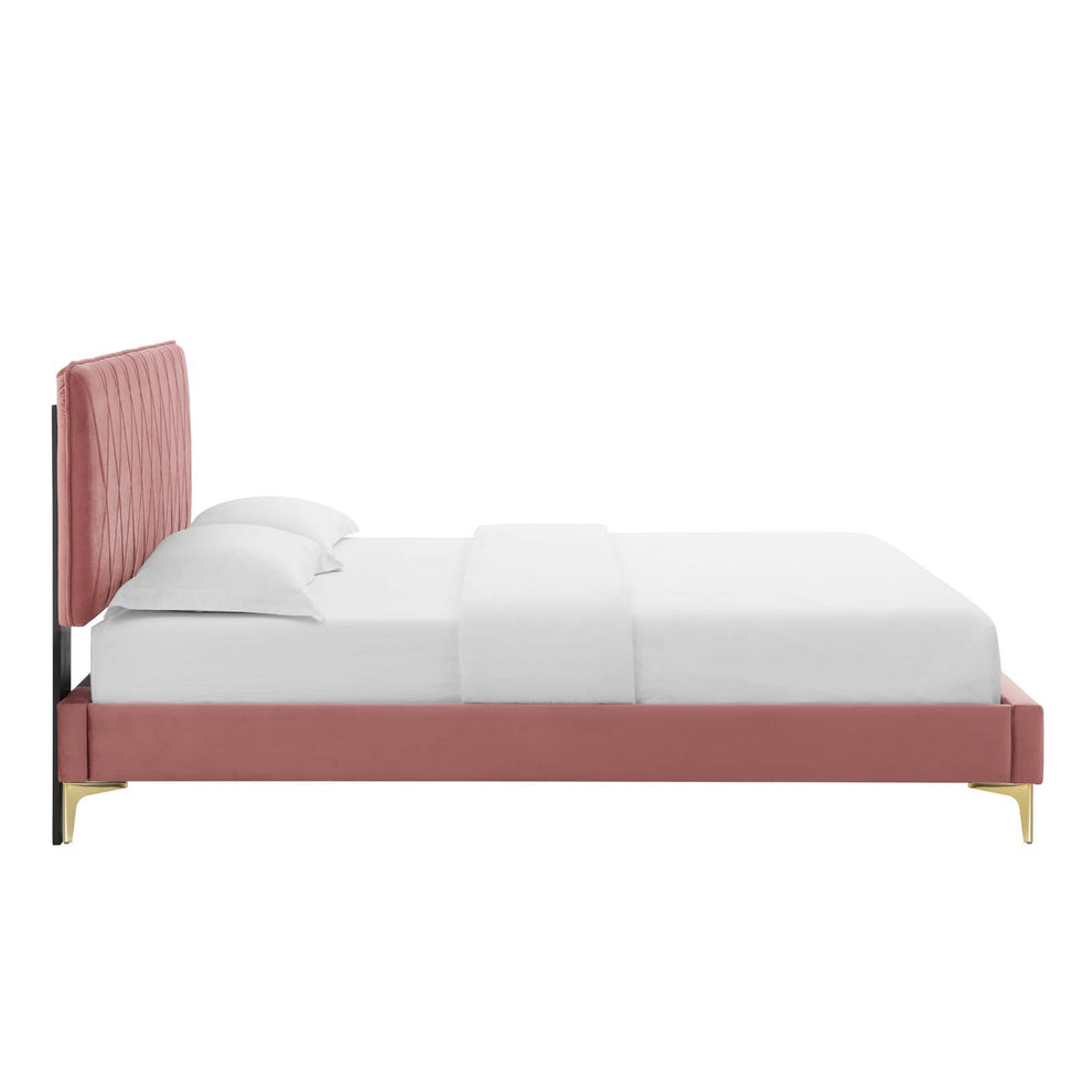 Modway Phillipa Performance Velvet Queen Platform Bed - MOD-6706 | Beds | Modishstore - 14