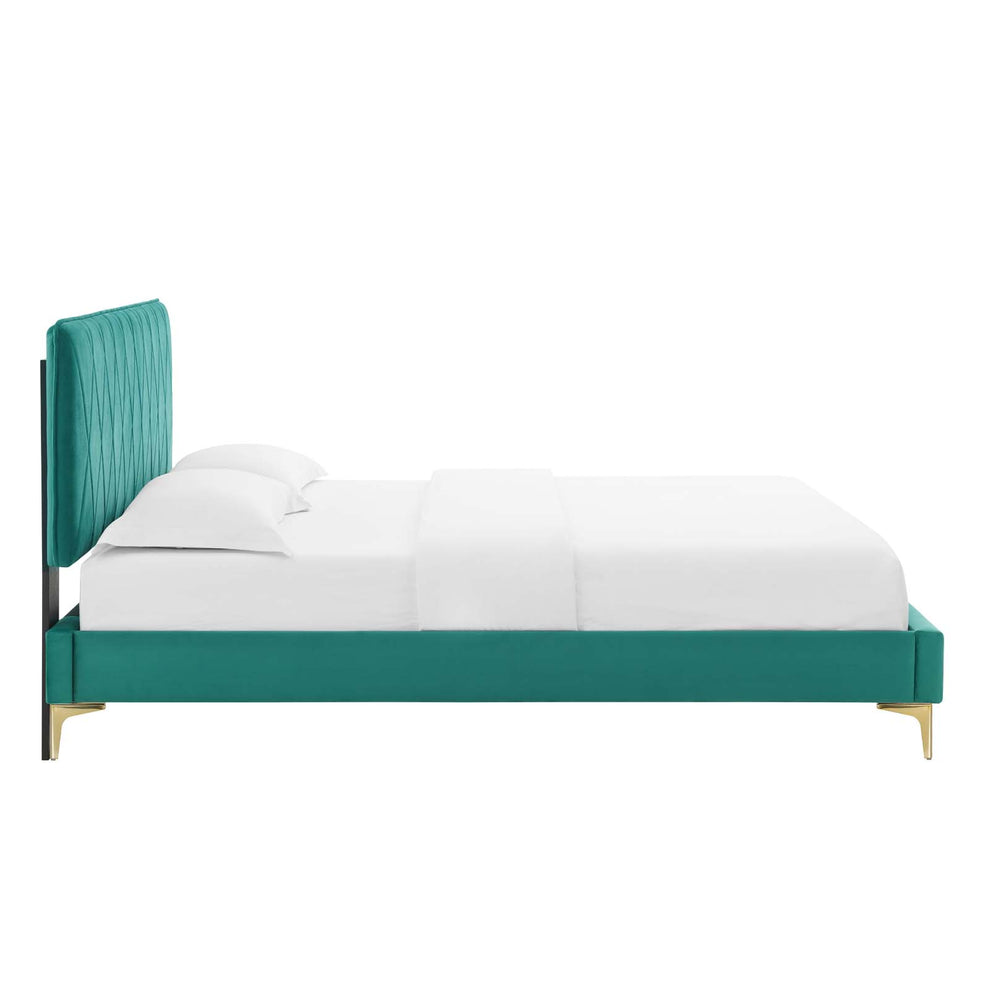 Modway Phillipa Performance Velvet Queen Platform Bed - MOD-6706 | Beds | Modishstore - 48