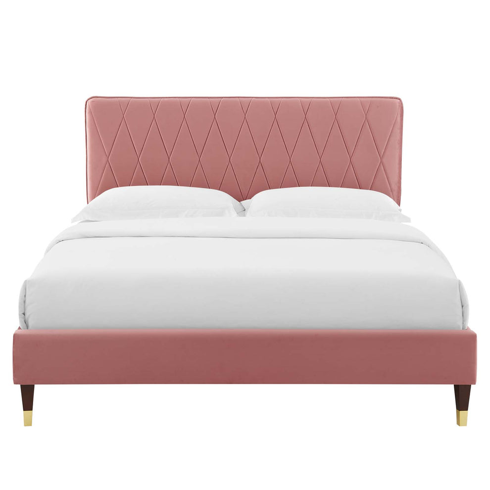 Modway Phillipa Performance Velvet Queen Platform Bed - MOD-6707 | Beds | Modishstore - 14