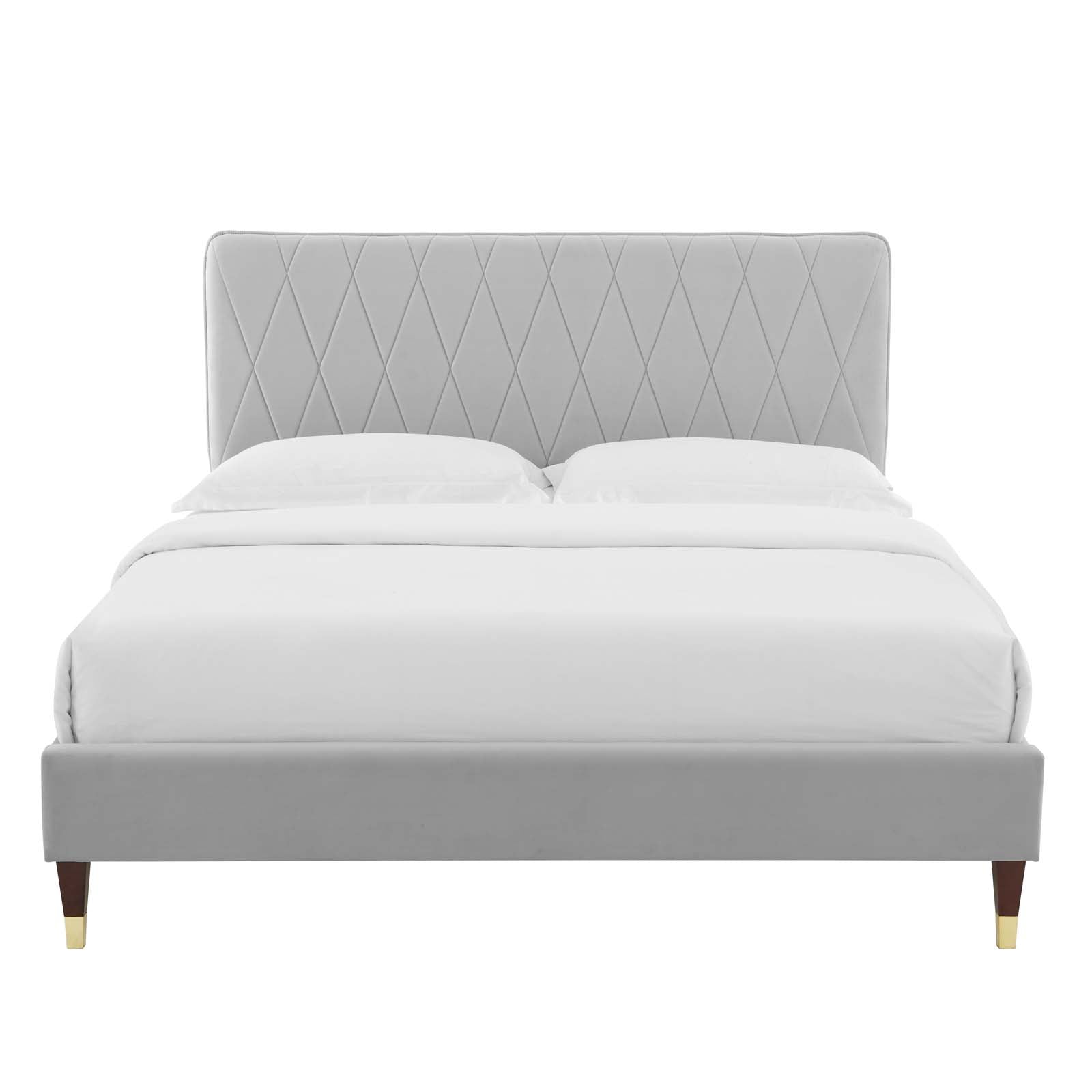 Modway Phillipa Performance Velvet Queen Platform Bed - MOD-6707 | Beds | Modishstore - 21