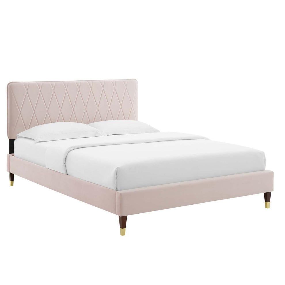 Modway Phillipa Performance Velvet Queen Platform Bed - MOD-6707 | Beds | Modishstore - 37