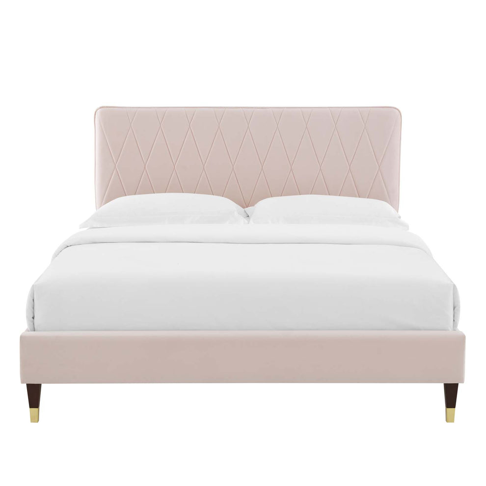 Modway Phillipa Performance Velvet Queen Platform Bed - MOD-6707 | Beds | Modishstore - 42
