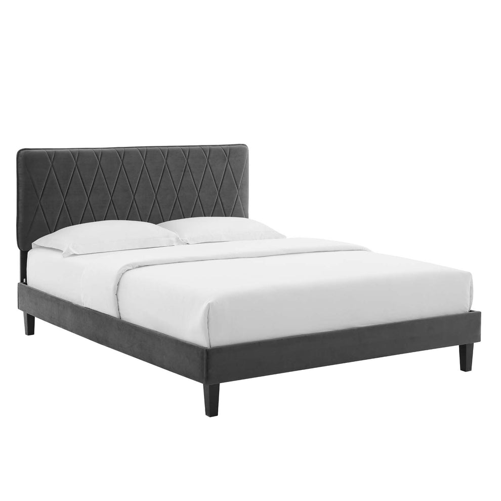 Modway Phillipa Performance Velvet Queen Platform Bed - MOD-6708 | Beds | Modishstore - 2